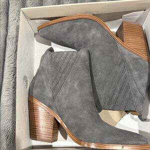 Marc Fisher Gray Suede Ankle Booties